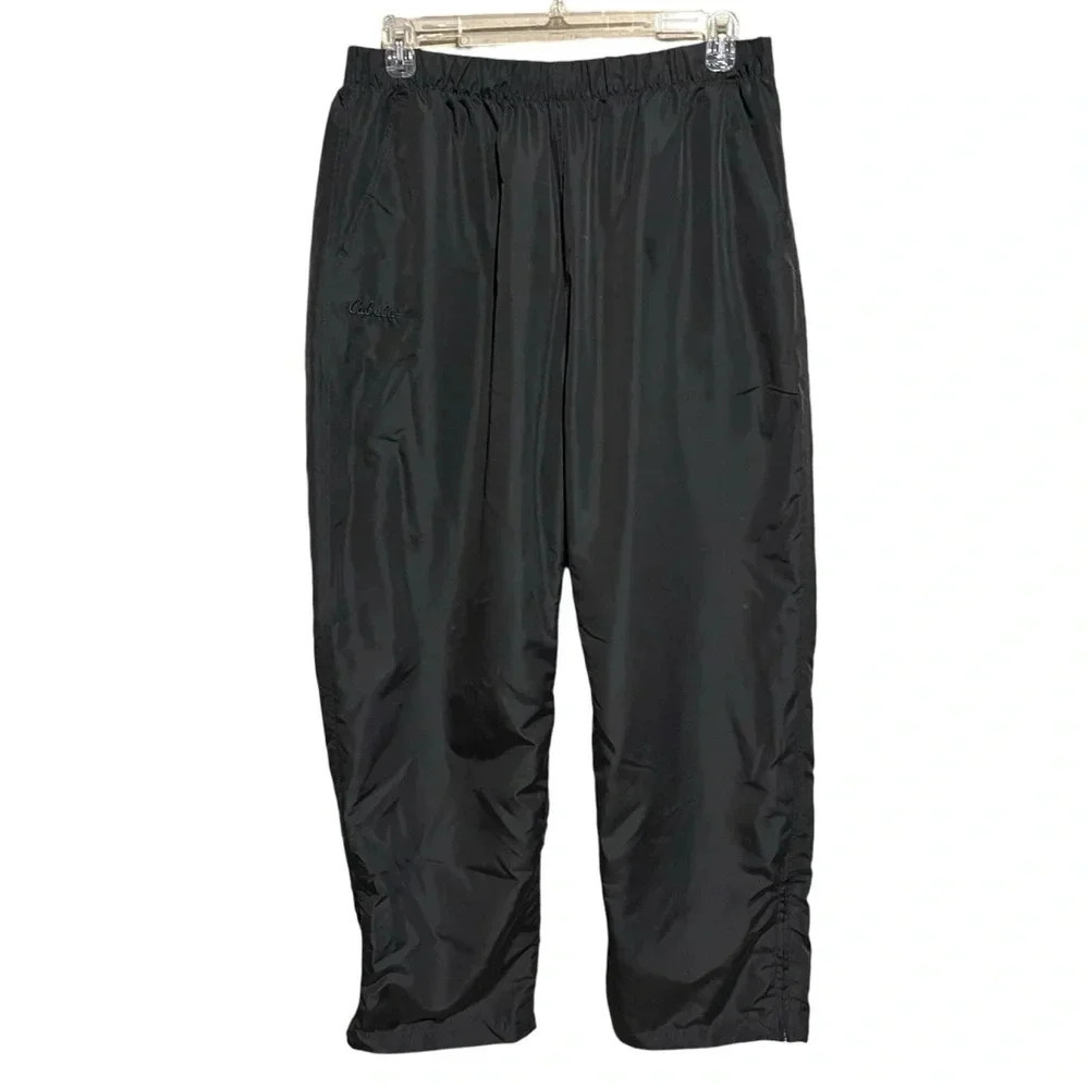 Cabela Track Pants Gray Mens Size XL Zipper Cuff Pockets Outdoors Athletic